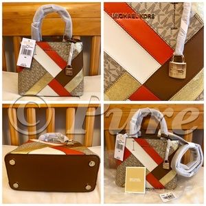 NWT Authentic Michael Kors Leather Bag in Multi